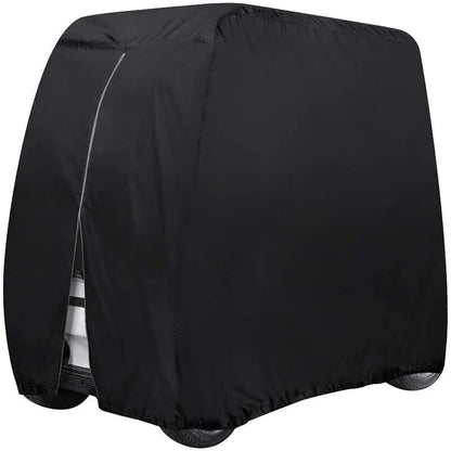 Waterproof Golf Cart Cover Zipper 4 Passenger EZ GO Club Car Yamaha Elastic Hem