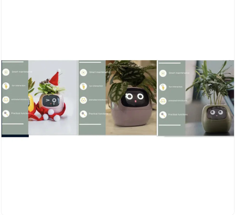 Smart Planter with AI: 49 Expressions, 7 Sensors for Easy Plant Care