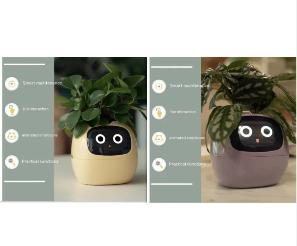 Smart Planter with AI: 49 Expressions, 7 Sensors for Easy Plant Care